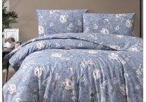 Постельное белье ранфорс First Choice - Homesko Ibiza Indigo 160х200х30 см (Turkey), семейный